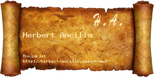 Herbert Ancilla névjegykártya